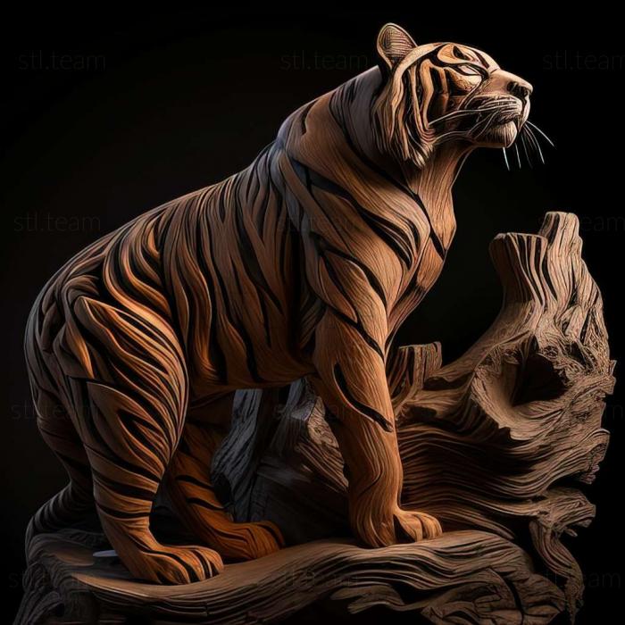 3D model Panthera tigris tigris (STL)